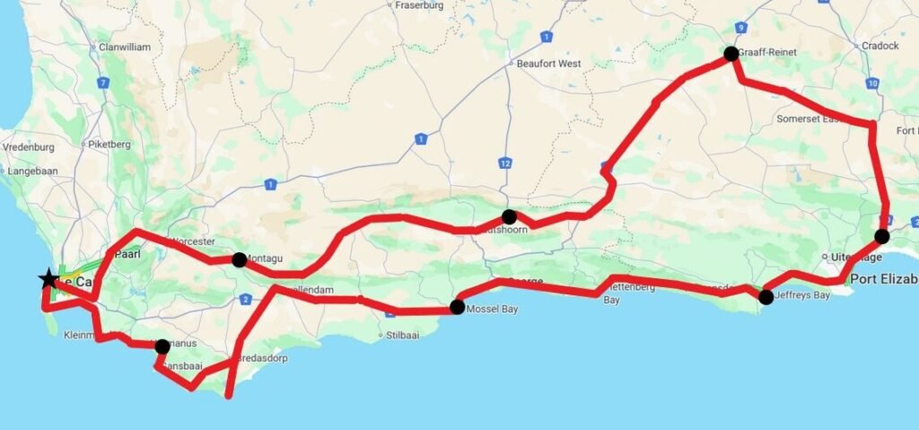 Illustration du voyage Afrique du Sud à moto