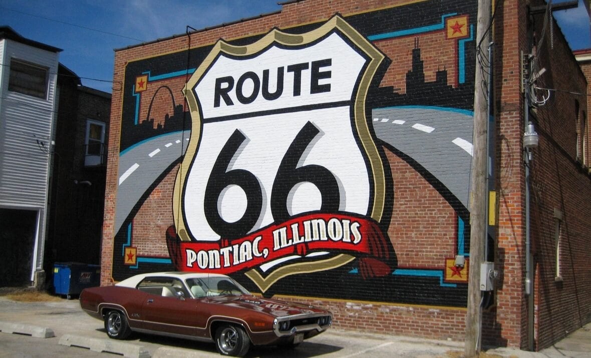 Illustration du voyage Route 66 à moto