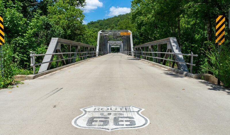 Illustration du voyage Route 66 à moto